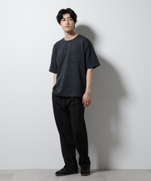 NANO universe（ナノユニバース）の「フクレジャガードポケットTシャツ（Tシャツ/カットソー・メンズ・ホワイト/ネイビー/ターコイズブルー/スミクロ・S/M/L）」の15枚目の写真