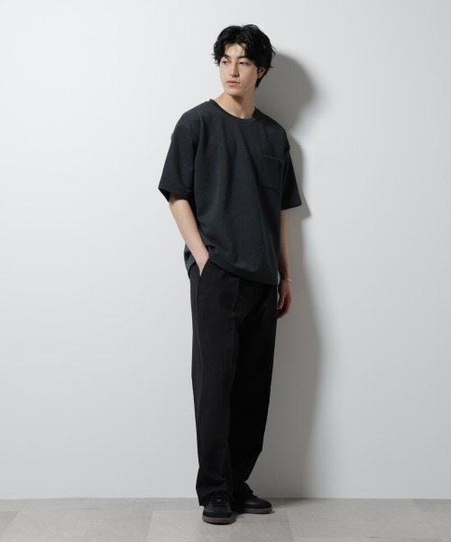 NANO universe（ナノユニバース）の「フクレジャガードポケットTシャツ（Tシャツ/カットソー・メンズ・ホワイト/ネイビー/ターコイズブルー/スミクロ・S/M/L）」の16枚目の写真