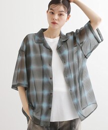 tk.TAKEO KIKUCHI（ティーケータケオキクチ）の「メッシュオンブレ―チェックシャツ（シャツ/ブラウス）」