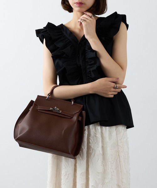 MAISON BREEZE(メゾンブリーズ)の「【MAISON BREEZE】ベルト付き2WAYワンハンドルバッグ ショルダーバッグ KNF-TP(ショルダーバッグ・レディース・ブラック/ブラウン/ベージュ・FREE)」の12枚目の写真
