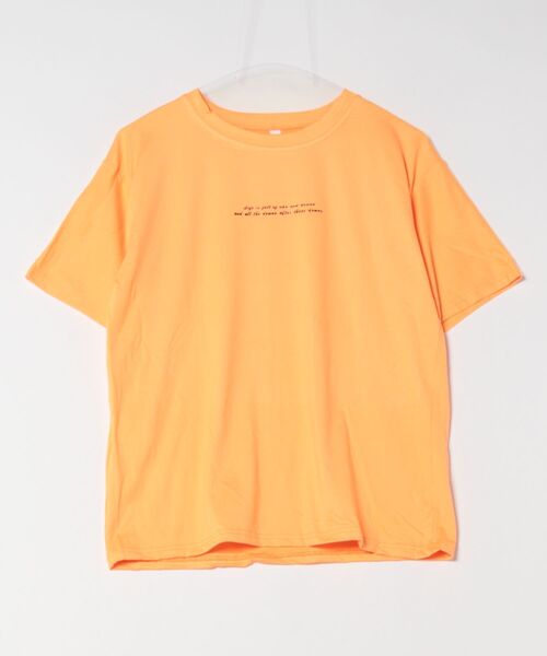 STYLEBLOCK(スタイルブロック)の「英字プリント半袖Tシャツ(Tシャツ/カットソー・レディース・ブラック/ホワイト/オレンジ/グリーン・M/XL/L/2XL)」の9枚目の写真