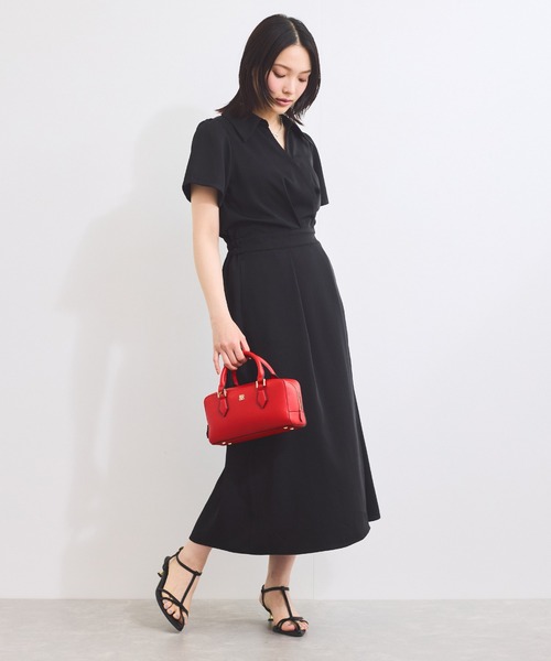*Paris*モチーフ柄 カシュクール ラップ ワンピース Paris*モチーフ柄 カシュクール ラップ ワンピース (ワンピース