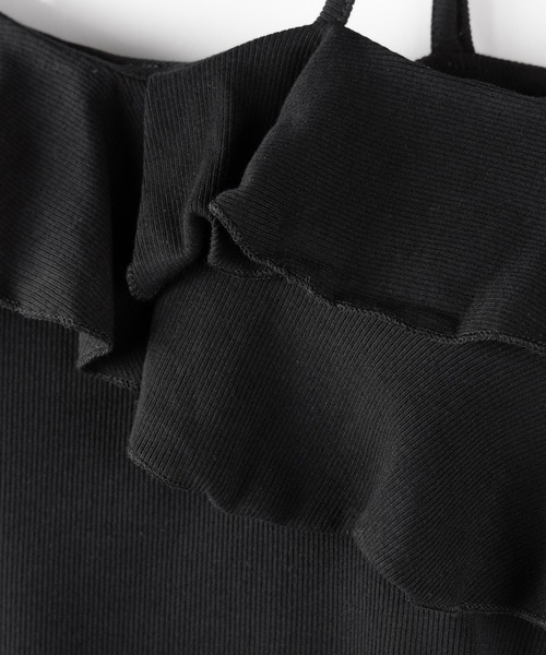 me+em select(ミームセレクト)の「【 3color 】ワンショルストラップフリルリブTシャツ / one shoulder strap frill ribbed T-shirt(Tシャツ/カットソー・レディース・ブラック/グレー/ホワイト・FREE)」の16枚目の写真