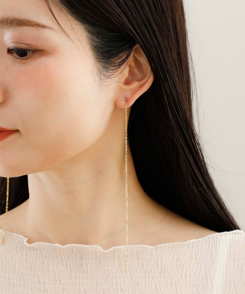 JewCas（ジュアキャス）の「【金属アレルギー対応ノットアレプラス】Deep Lineステンレスピアス[NOP0127]（ピアス（両耳用）・レディース・ゴールド/シルバー・FREE）」の6枚目の写真