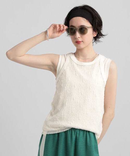 GEORGE'S（ジョージズ）の「レースタンクトップ（タンクトップ・レディース・アイボリー/ブラック/レッド系その他・MEDIUM/SMALL）」の18枚目の写真