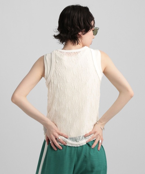 GEORGE'S（ジョージズ）の「レースタンクトップ（タンクトップ・レディース・アイボリー/ブラック/レッド系その他・MEDIUM/SMALL）」の20枚目の写真