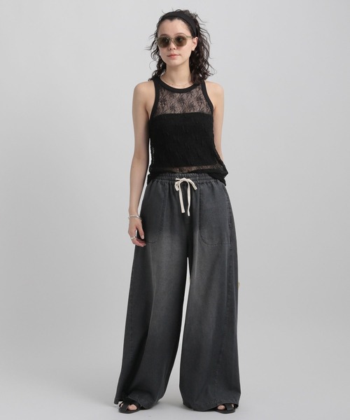 GEORGE'S（ジョージズ）の「レースタンクトップ（タンクトップ・レディース・アイボリー/ブラック/レッド系その他・MEDIUM/SMALL）」の22枚目の写真