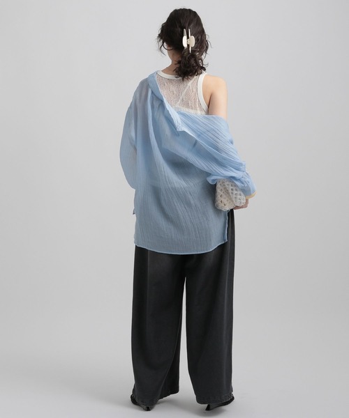 GEORGE'S（ジョージズ）の「レースタンクトップ（タンクトップ・レディース・アイボリー/ブラック/レッド系その他・MEDIUM/SMALL）」の6枚目の写真