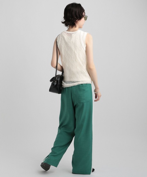 GEORGE'S（ジョージズ）の「レースタンクトップ（タンクトップ・レディース・アイボリー/ブラック/レッド系その他・MEDIUM/SMALL）」の9枚目の写真