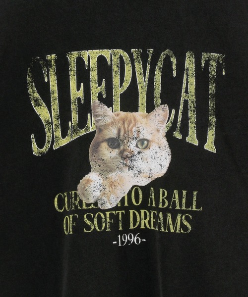 PBLIM（ページボーイリム）の「《UNISEX》スリーピーキャットTシャツ（Tシャツ/カットソー・レディース・パープル/ブラック/オフホワイト・MEDIUM/LARGE）」の11枚目の写真