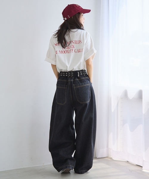 PBLIM（ページボーイリム）の「《UNISEX》スリーピーキャットTシャツ（Tシャツ/カットソー・レディース・パープル/ブラック/オフホワイト・MEDIUM/LARGE）」の17枚目の写真