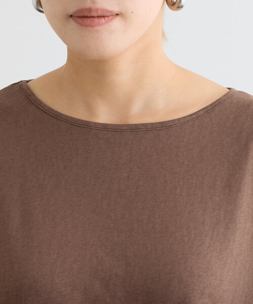 CIAOPANIC TYPY（チャオパニックティピー）の「シアースラブワンポイント刺繍オーバー半袖Tee（Tシャツ/カットソー・レディース・ブラウン/ライトグレー/ホワイト/チャコールグレー/ブラック/サックスブルー・ONE SIZE）」の14枚目の写真