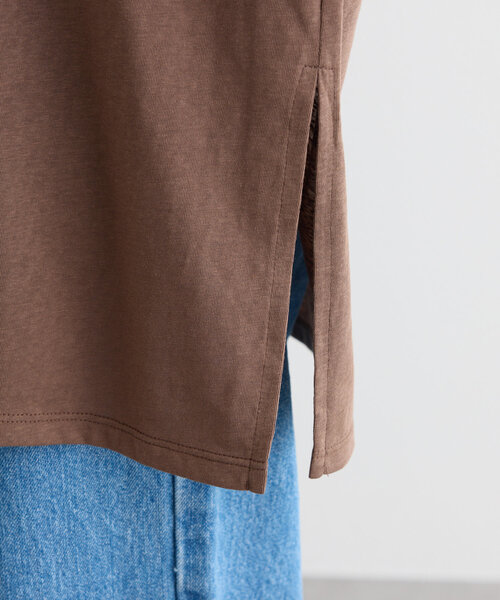 CIAOPANIC TYPY（チャオパニックティピー）の「シアースラブワンポイント刺繍オーバー半袖Tee（Tシャツ/カットソー・レディース・ブラウン/ライトグレー/ホワイト/チャコールグレー/ブラック/サックスブルー・ONE SIZE）」の17枚目の写真