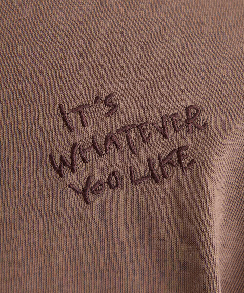 CIAOPANIC TYPY（チャオパニックティピー）の「シアースラブワンポイント刺繍オーバー半袖Tee（Tシャツ/カットソー・レディース・ブラウン/ライトグレー/ホワイト/チャコールグレー/ブラック/サックスブルー・ONE SIZE）」の18枚目の写真