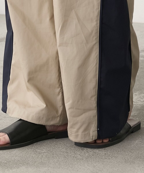 forksy.】サイド切替ジップアップワイドパンツ forksy.│MONO-MART