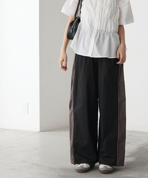 forksy.（フォルクシー）の「【forksy.】サイド切替ジップアップワイドパンツ（その他パンツ・レディース・ベージュ/ブラック/グレー・FREE）」の7枚目の写真