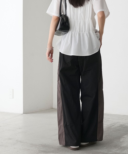 forksy.（フォルクシー）の「【forksy.】サイド切替ジップアップワイドパンツ（その他パンツ・レディース・ベージュ/ブラック/グレー・FREE）」の9枚目の写真