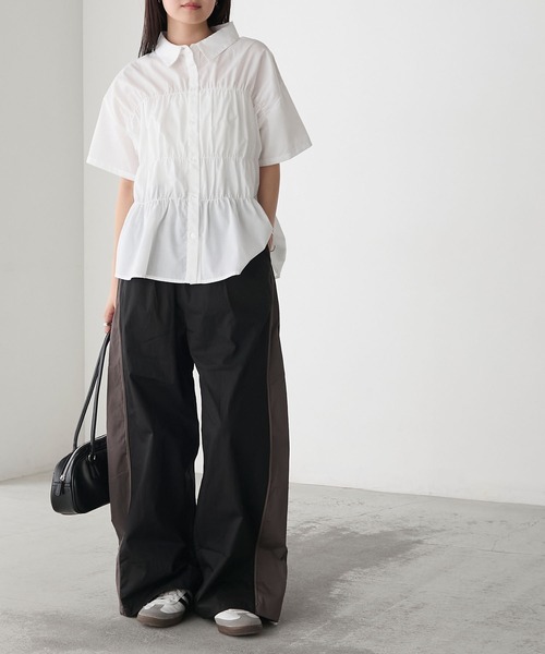 forksy.】サイド切替ジップアップワイドパンツ forksy.│MONO-MART