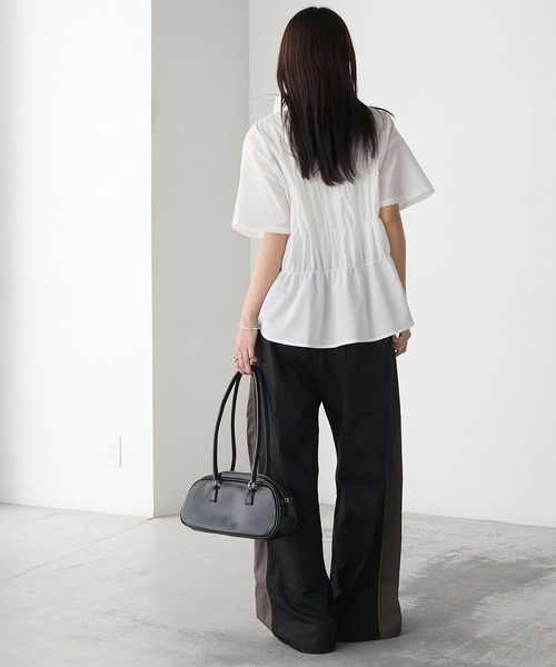 forksy.】サイド切替ジップアップワイドパンツ forksy.│MONO