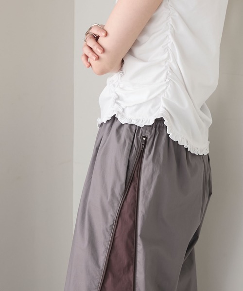 forksy.（フォルクシー）の「【forksy.】サイド切替ジップアップワイドパンツ（その他パンツ・レディース・ベージュ/ブラック/グレー・FREE）」の15枚目の写真