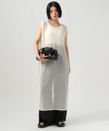 BAYFLOW | [スリット入り]メッシュプルオーバーワンピース(ワンピース)