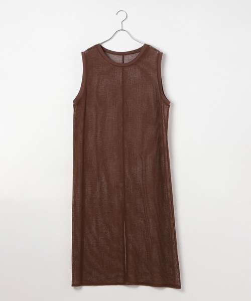 BAYFLOW（ベイフロー）の「[スリット入り]メッシュプルオーバーワンピース（ワンピース・レディース・ブラック/アイボリー/ブラウン・FREE）」の14枚目の写真