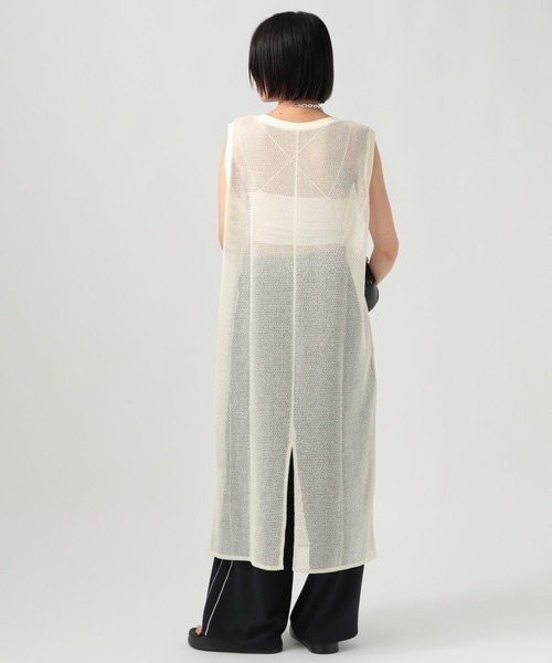 BAYFLOW（ベイフロー）の「[スリット入り]メッシュプルオーバーワンピース（ワンピース・レディース・ブラック/アイボリー/ブラウン・FREE）」の19枚目の写真