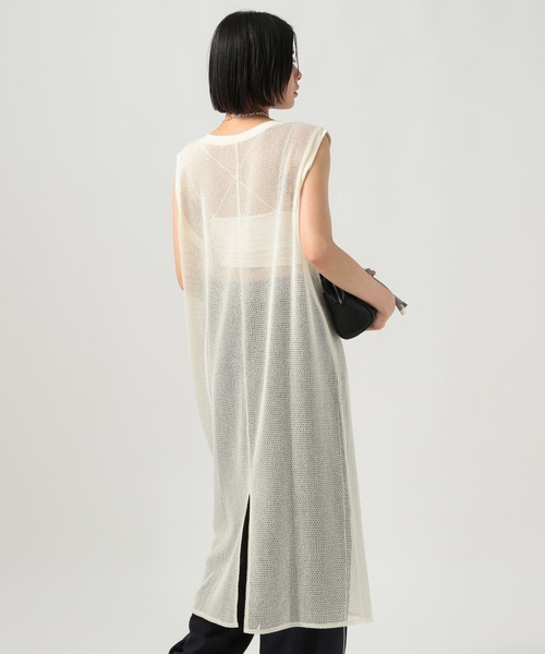 BAYFLOW（ベイフロー）の「[スリット入り]メッシュプルオーバーワンピース（ワンピース・レディース・ブラック/アイボリー/ブラウン・FREE）」の21枚目の写真