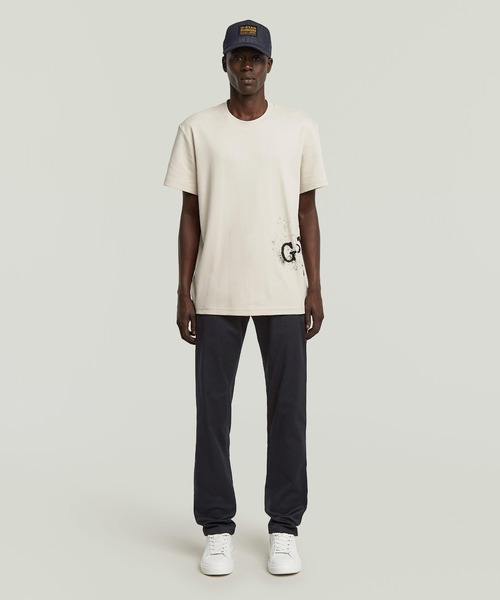 G-STAR(ジースター)の「SPRAYED GRAPHIC T-SHIRT/スプレーグラフィックロゴTシャツ(Tシャツ/カットソー・メンズ・ホワイト系その他/ブルー系その他/ダークブラック・SMALL/MEDIUM/LARGE/X-LARGE/X-SMALL)」の19枚目の写真