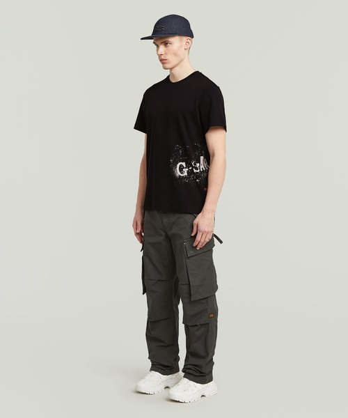 G-STAR(ジースター)の「SPRAYED GRAPHIC T-SHIRT/スプレーグラフィックロゴTシャツ(Tシャツ/カットソー・メンズ・ホワイト系その他/ブルー系その他/ダークブラック・SMALL/MEDIUM/LARGE/X-LARGE/X-SMALL)」の8枚目の写真