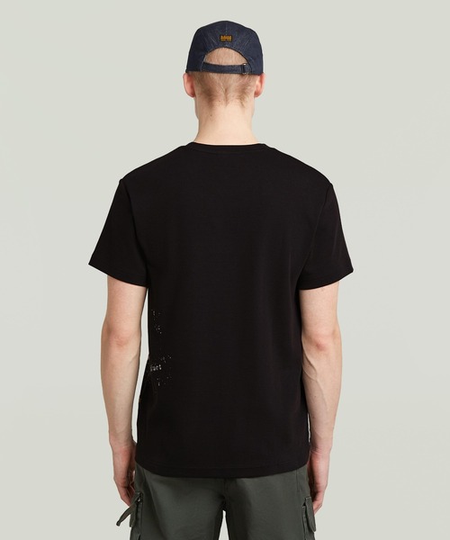 G-STAR(ジースター)の「SPRAYED GRAPHIC T-SHIRT/スプレーグラフィックロゴTシャツ(Tシャツ/カットソー・メンズ・ホワイト系その他/ブルー系その他/ダークブラック・SMALL/MEDIUM/LARGE/X-LARGE/X-SMALL)」の6枚目の写真