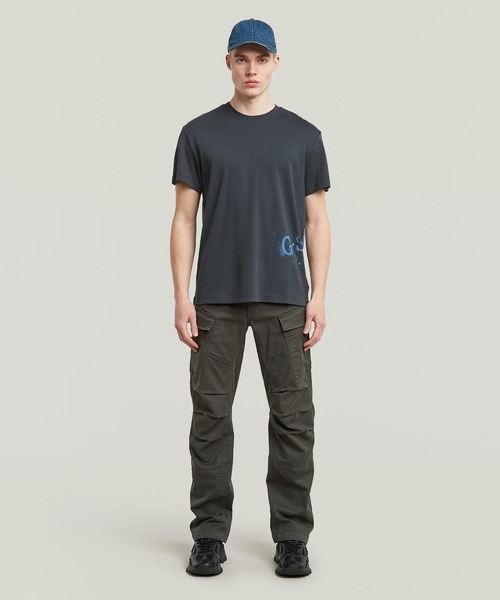 G-STAR(ジースター)の「SPRAYED GRAPHIC T-SHIRT/スプレーグラフィックロゴTシャツ(Tシャツ/カットソー・メンズ・ホワイト系その他/ブルー系その他/ダークブラック・SMALL/MEDIUM/LARGE/X-LARGE/X-SMALL)」の14枚目の写真