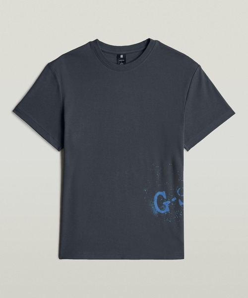 G-STAR(ジースター)の「SPRAYED GRAPHIC T-SHIRT/スプレーグラフィックロゴTシャツ(Tシャツ/カットソー・メンズ・ホワイト系その他/ブルー系その他/ダークブラック・SMALL/MEDIUM/LARGE/X-LARGE/X-SMALL)」の16枚目の写真