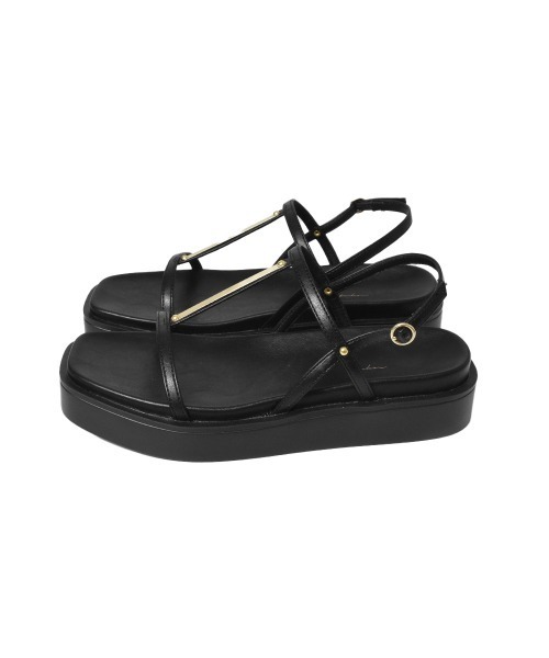 tukn.(トゥクン)の「厚底メタルパーツサンダル 軽量厚底(サンダル・レディース・ブラウン/シルバー/ブラック・M/S/L/LL)」の17枚目の写真