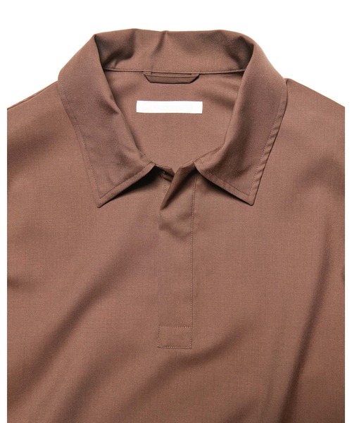 SOPHNET.(ソフネット)の「WASHABLE SUMMER WOOL POLO SHIRT(ポロシャツ・メンズ・ブラック/A/ブラウン・1/2/3/4)」の12枚目の写真