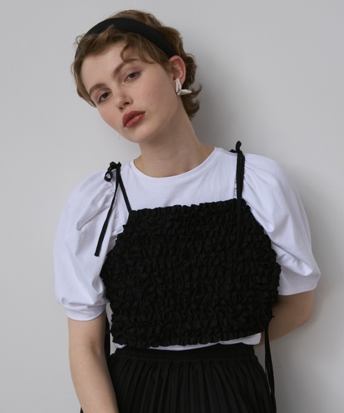 PERNA(ペルナ)の「パフスリーブカットソー(Tシャツ/カットソー・レディース・ブラック/ホワイト/レッド・FREE)」の17枚目の写真