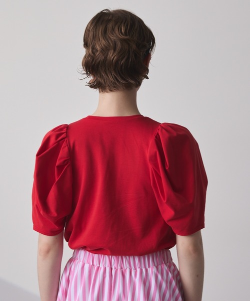 PERNA(ペルナ)の「パフスリーブカットソー(Tシャツ/カットソー・レディース・ブラック/ホワイト/レッド・FREE)」の7枚目の写真