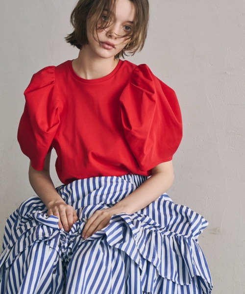 Na＋h　licパフスリーブカットソー Na＋h licパフスリーブカットソー