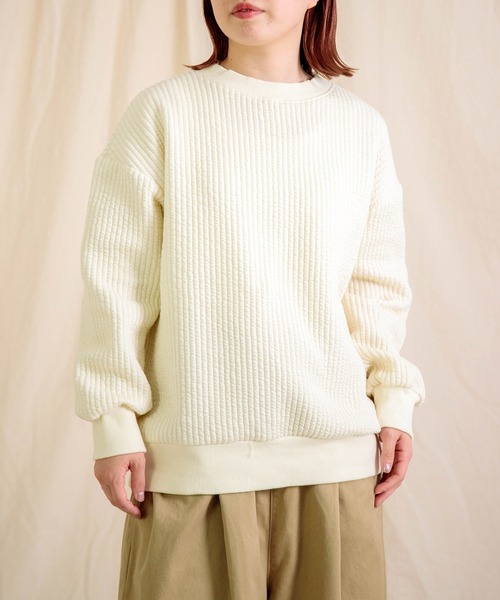 prit] プリット コールキルトクルーネックプルオーバー P90611 長袖