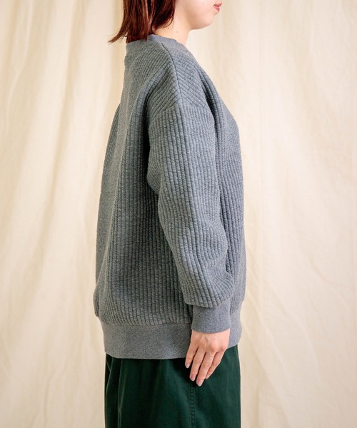 セール】[prit] コールキルト クルーネックプルオーバー（ニット