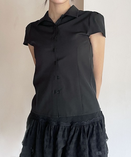 FOLLOWIN（フォロウィン）の「[FLW MADE]パフスリーブ・タイトラインシャツ（シャツ/ブラウス・レディース・ブラック/チェック/ホワイト/ピンク・FREE）」の21枚目の写真