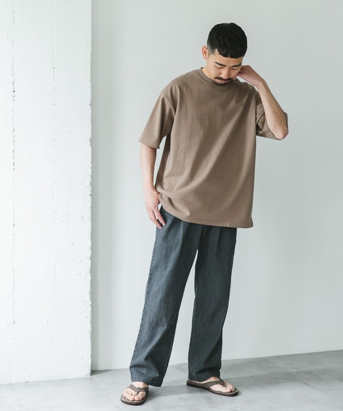 URBAN RESEARCH DOORS（アーバンリサーチドアーズ）の「10オンス クルーネックショートスリーブTシャツ（Tシャツ/カットソー・メンズ・スミクロ/グリーン系その他/ベージュ/オフホワイト・MEDIUM/LARGE/X-LARGE）」の19枚目の写真