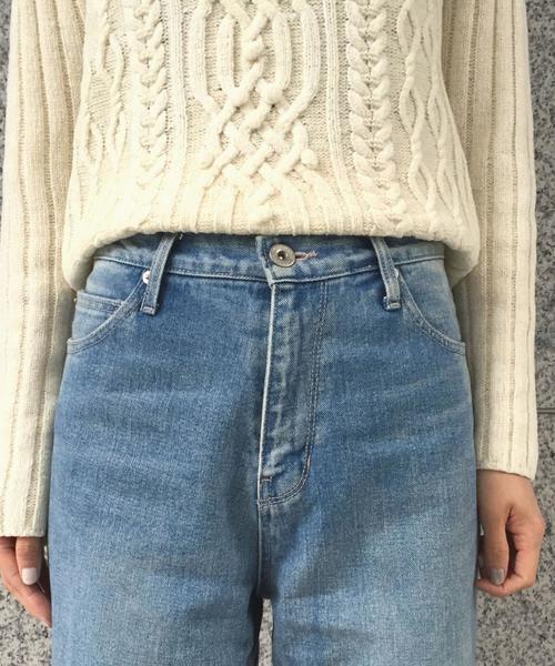 Another Edition(アナザーエディション)の「ボーイズデニムパンツ/ AEBC BOYS DNM PT◆(デニムパンツ・レディース・ターコイズブルー/オフホワイト・MEDIUM/SMALL)」の16枚目の写真