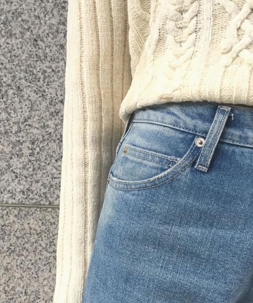 Another Edition(アナザーエディション)の「ボーイズデニムパンツ/ AEBC BOYS DNM PT◆(デニムパンツ・レディース・ターコイズブルー/オフホワイト・MEDIUM/SMALL)」の17枚目の写真