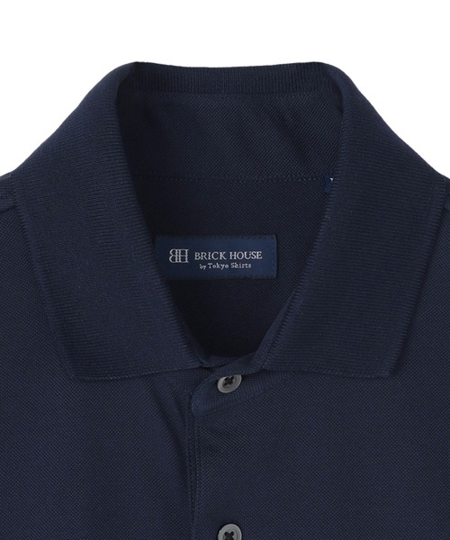 TOKYO SHIRTS(トウキョウシャツ)の「ビズポロ 接触冷感 リブカラー 半袖ポロシャツ(ポロシャツ・メンズ・ネイビー・M/L/LL/XL)」の3枚目の写真