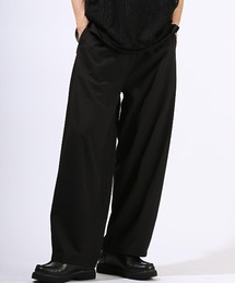 LUXSTYLE | レーヨンワイドテーパードパンツ(スラックス)