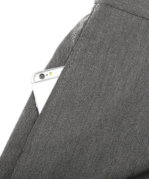 LUXSTYLE（ラグスタイル）の「レーヨンワイドテーパードパンツ（スラックス・メンズ・ブラック/グレー・M/XL/L）」の16枚目の写真