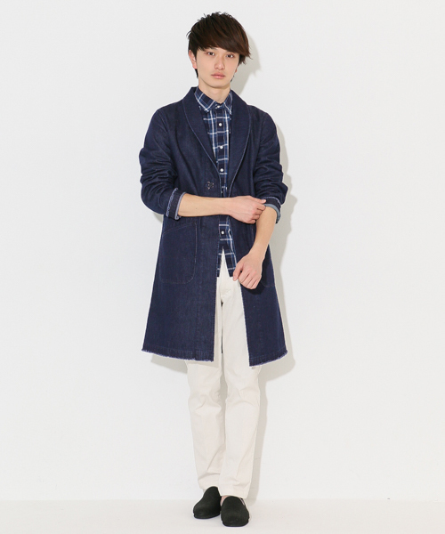 SENSE OF PLACE by URBAN RESEARCH（センスオブプレイスバイアーバンリサーチ）の「【B】デニムガウン（その他アウター・メンズ・インディゴブルー・L/M）」の13枚目の写真