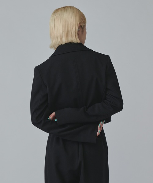 Lui's(ルイス)の「【mi-企画】ダブルジップショートジャケット(テーラードジャケット・レディース・ブラック/グレー・M/S)」の10枚目の写真