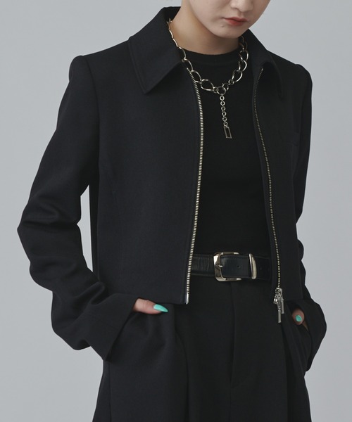 mi-企画】ダブルジップショートジャケット（テーラード